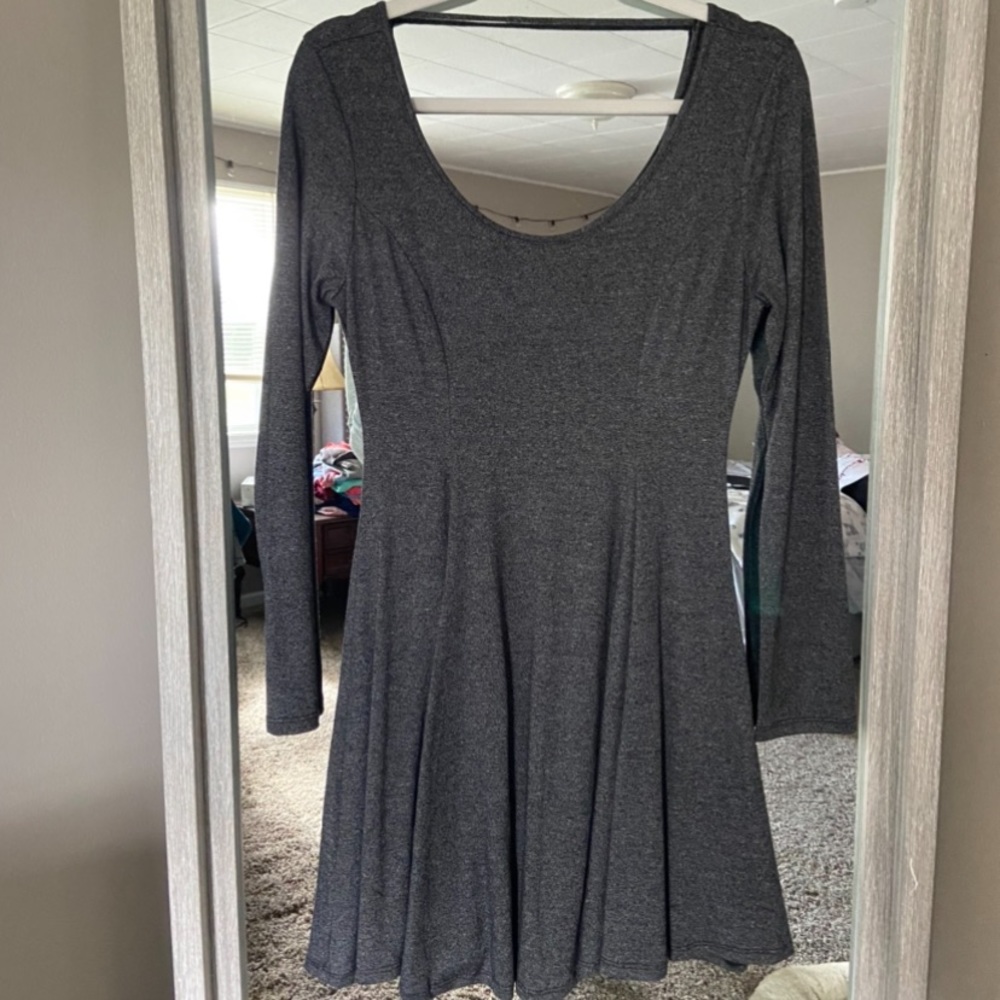 Cute dark gray mini dress. Size Medium.